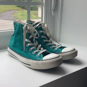 Turquoise High Top Converse